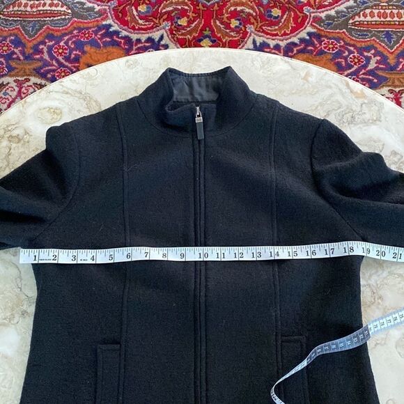 Della Spiga Zippered Black Tailored Wool Jacket - Picture 14 of 15